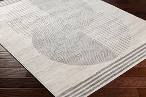 Livabliss Floransa Machine Woven Turkish Polypropylene Rug Geometric Modern Living Room Cream, Gray 8'11" x 12'4" FSA2378-811123