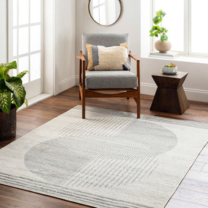 Livabliss Floransa Machine Woven Turkish Polypropylene Rug Geometric Modern Living Room Cream, Gray 8'11" x 12'4" FSA2378-811123