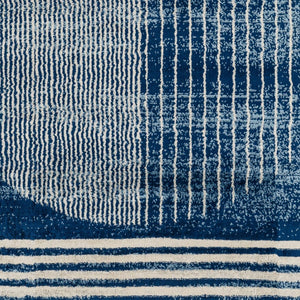 Livabliss Floransa Geometric Turkish Polypropylene Accent Rug for Entryways and Modern Interiors Dark Blue, Crea 7'10" x 7'10" FSA2380-710RD