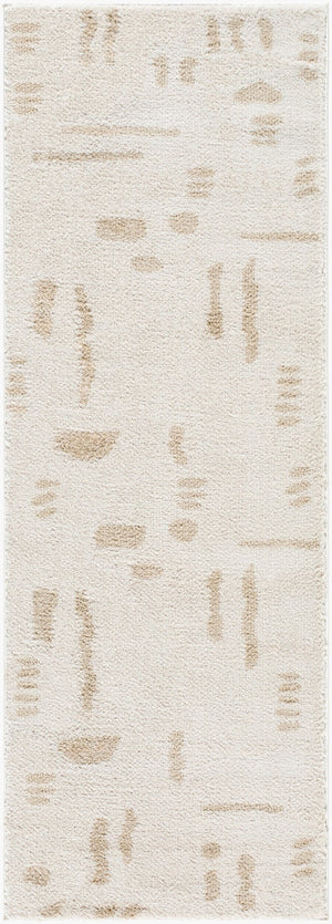 Livabliss Fossay High Pile Polyester Shag Rug Turkish Woven Plush Accent for Modern Interiors Light Beige, Be 2'7" x 7'3" FSG2301-2773