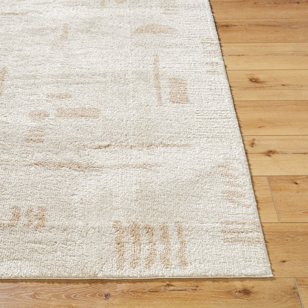 Livabliss Fossay High Pile Polyester Shag Rug Turkish Woven Plush Accent for Modern Interiors Light Beige, Be 2' x 2'11" FSG2301-2211