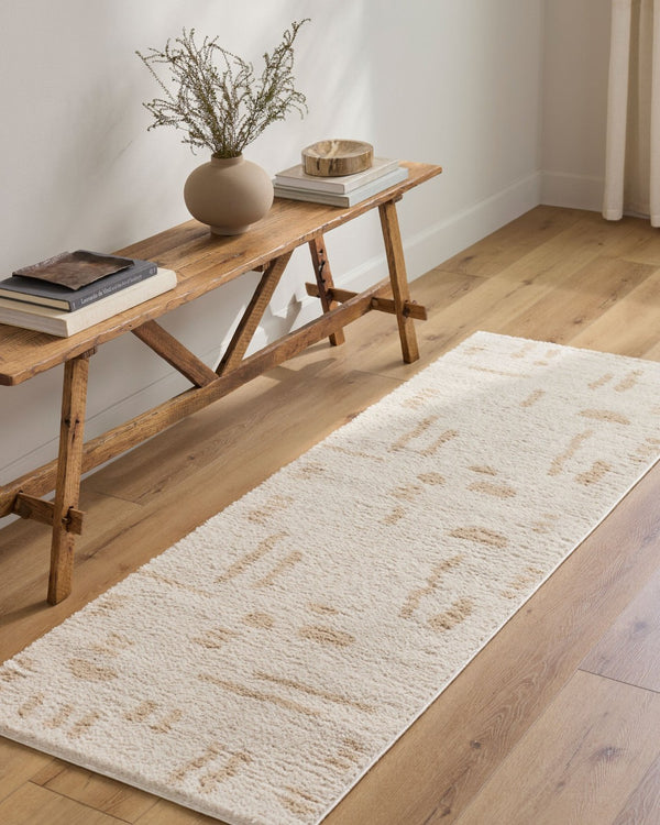 Livabliss Fossay High Pile Polyester Shag Rug Turkish Woven Plush Accent for Modern Interiors Light Beige, Be 2' x 2'11" FSG2301-2211