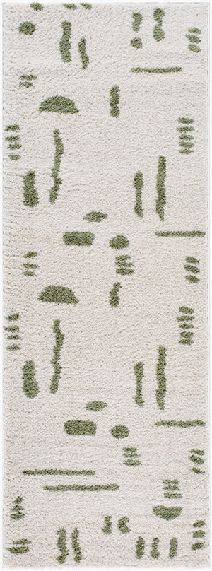 Livabliss Fossay High Pile Polyester Shag Rug Machine Woven Plush Accent for Bedroom Spaces Light Beige, Gr 2'7" x 7'3" FSG2302-2773