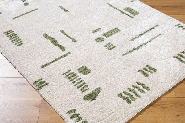 Livabliss Fossay High Pile Polyester Shag Rug Machine Woven Plush Accent for Bedroom Spaces Light Beige, Gr 6'7" x 9' FSG2302-679