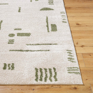 Livabliss Fossay High Pile Polyester Shag Rug Machine Woven Plush Accent for Bedroom Spaces Light Beige, Gr 6'7" x 9' FSG2302-679