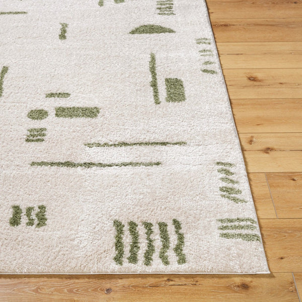 Livabliss Fossay High Pile Polyester Shag Rug Machine Woven Plush Accent for Bedroom Spaces Light Beige, Gr 6'7" x 9' FSG2302-679