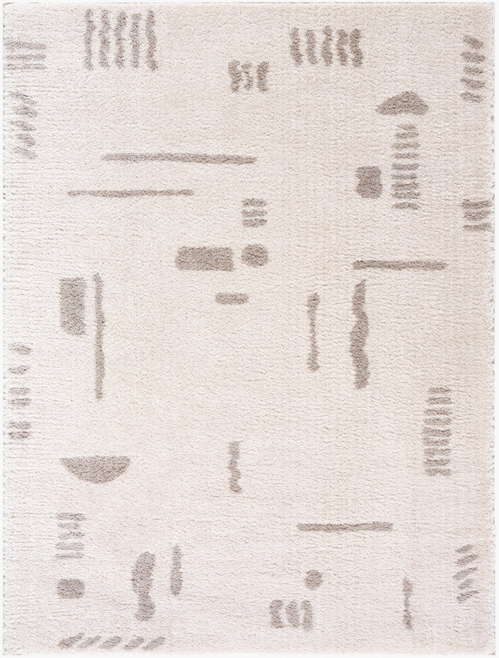 Livabliss Fossay High Pile Shag Rug Plush Polyester Weave for Bedroom or Reading Nook Light Beige, Me 7'10" x 10' FSG2304-71010