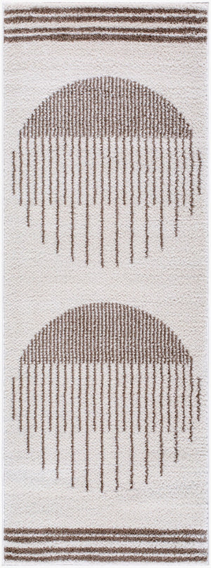 Livabliss Fossay Shag Polyester Area Rug Bohemian High Pile Plush Turkish Woven Accent Light Beige, Da 2'7" x 7'3" FSG2305-2773