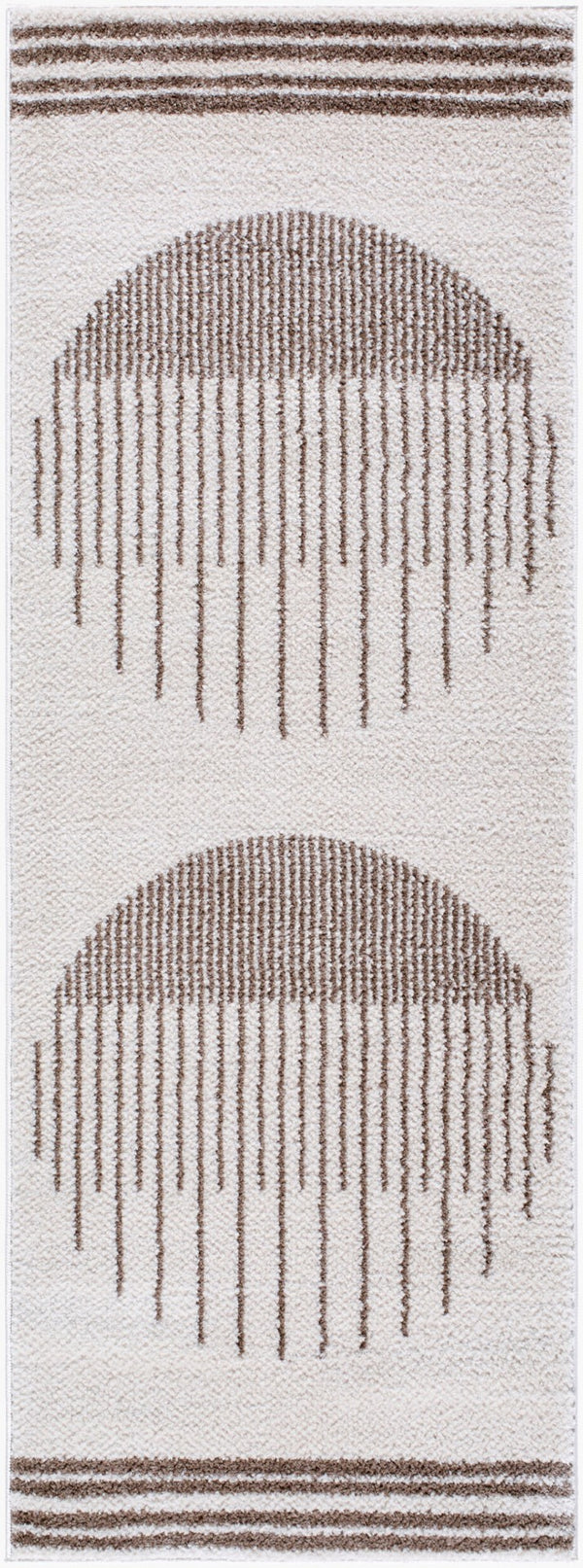 Livabliss Fossay Shag Polyester Area Rug Bohemian High Pile Plush Turkish Woven Accent Light Beige, Da 2'7" x 7'3" FSG2305-2773