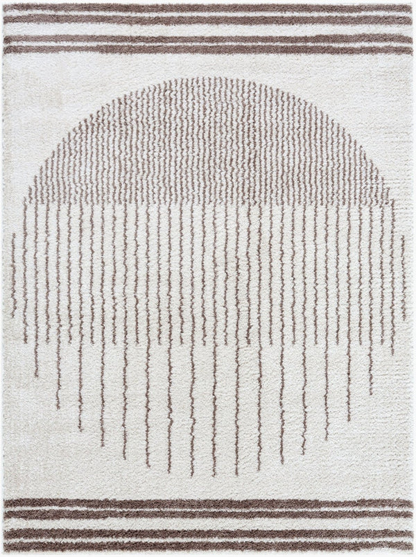 Livabliss Fossay Shag Polyester Area Rug Bohemian High Pile Plush Turkish Woven Accent Light Beige, Da 2' x 2'11" FSG2305-2211