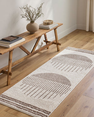 Livabliss Fossay Shag Polyester Area Rug Bohemian High Pile Plush Turkish Woven Accent Light Beige, Da 2' x 2'11" FSG2305-2211