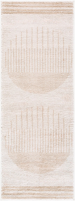 Livabliss Fossay Plush High Pile Shag Rug Bohemian Global Style Soft Polyester Entryway Accent Light Beige, Be 2'7" x 7'3" FSG2306-2773