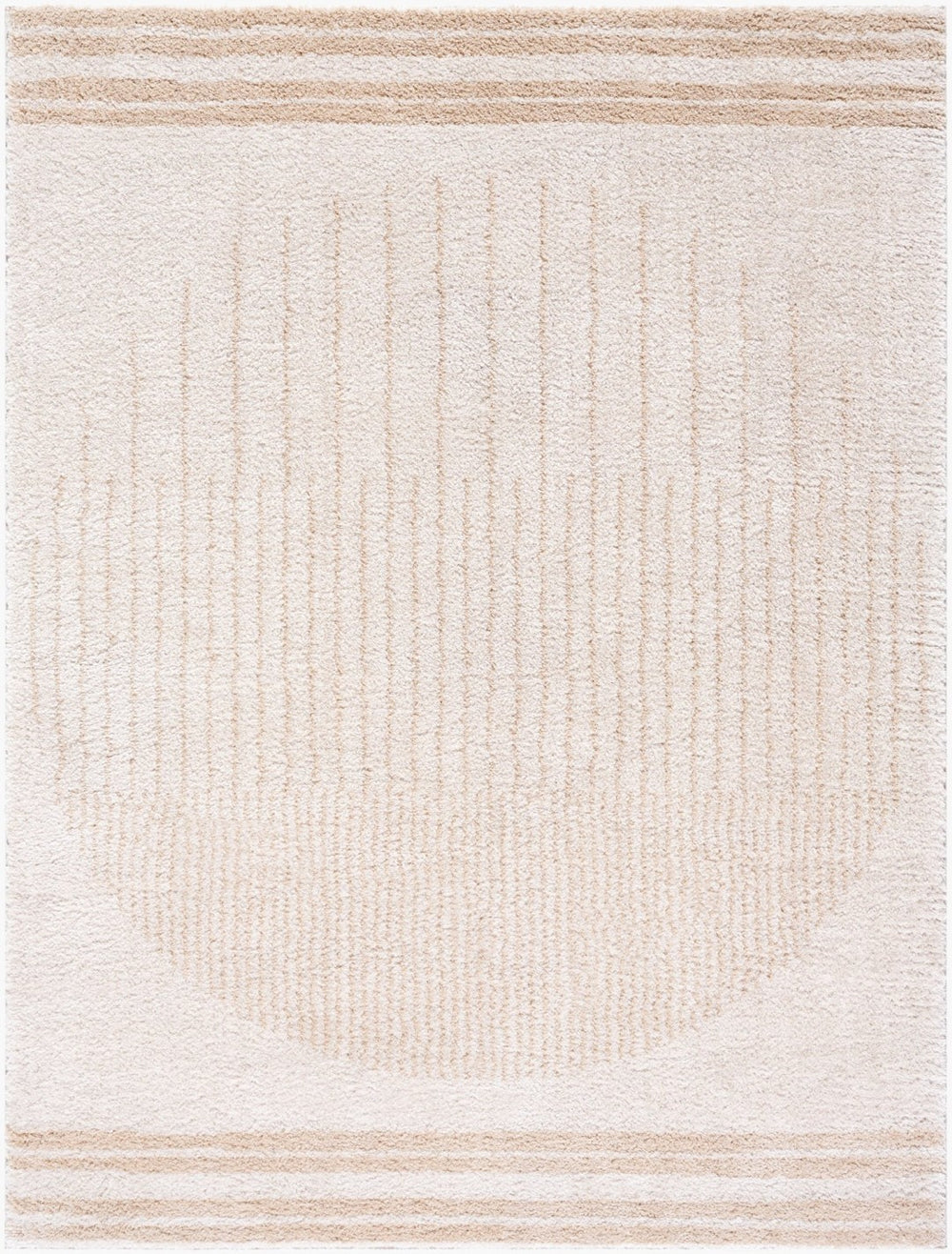 Livabliss Fossay Plush High Pile Shag Rug Bohemian Global Style Soft Polyester Entryway Accent Light Beige, Be 7'10" x 10' FSG2306-71010