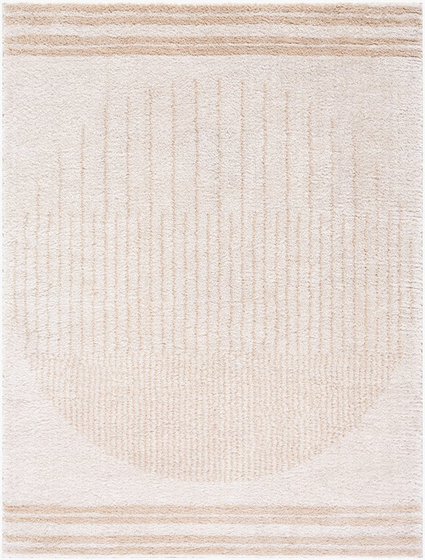 Livabliss Fossay Plush High Pile Shag Rug Bohemian Global Style Soft Polyester Entryway Accent Light Beige, Be 7'10" x 10' FSG2306-71010