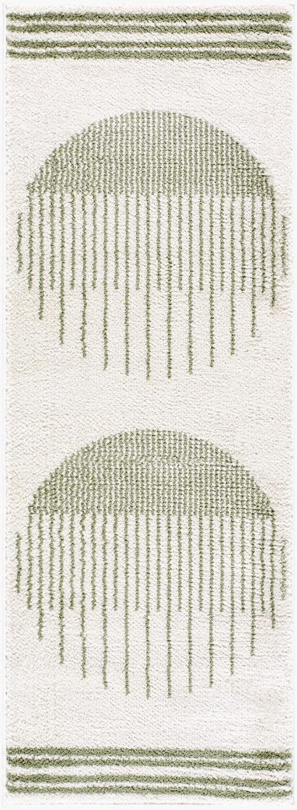 Livabliss Fossay Plush Polyester Shag Rug Turkish Woven Bohemian Accent for Cozy Living Spaces Light Beige, Gr 2'7" x 7'3" FSG2307-2773