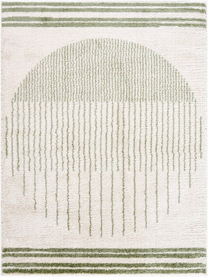Livabliss Fossay Plush Polyester Shag Rug Turkish Woven Bohemian Accent for Cozy Living Spaces Light Beige, Gr 2' x 2'11" FSG2307-2211