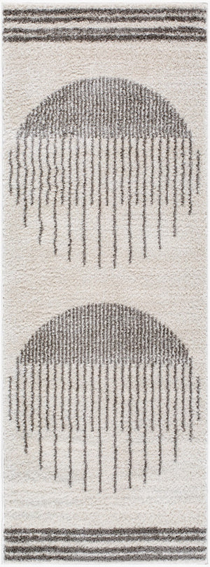 Livabliss Fossay Plush Polyester Shag Rug Machine Woven Bohemian Global Accent for Cozy Interiors Light Beige, Ch 2'7" x 7'3" FSG2308-2773