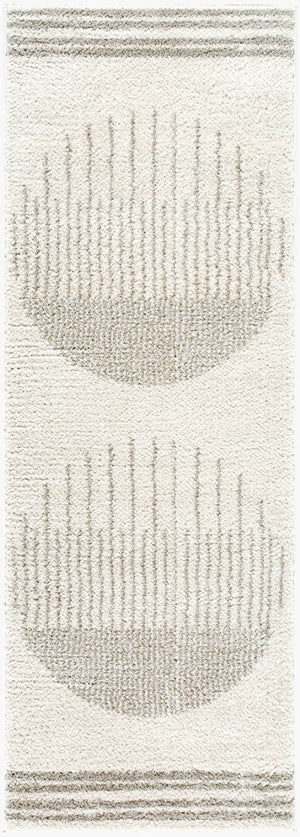 Livabliss Fossay Bohemian Global Shag Rug Plush Polyester Pile Woven Accent for Entryway Light Beige, Me 2'7" x 7'3" FSG2309-2773