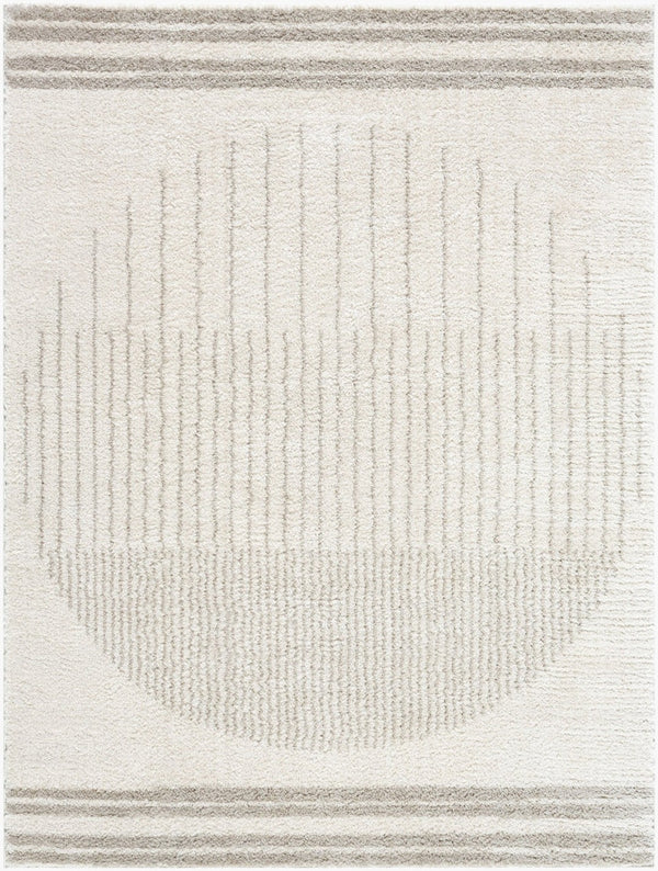 Livabliss Fossay Bohemian Global Shag Rug Plush Polyester Pile Woven Accent for Entryway Light Beige, Me 7'10" x 10' FSG2309-71010