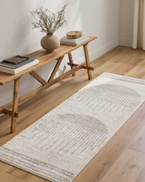 Livabliss Fossay Bohemian Global Shag Rug Plush Polyester Pile Woven Accent for Entryway Light Beige, Me 7'10" x 10' FSG2309-71010