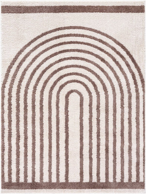 Livabliss Fossay Plush Polyester Shag Rug Art Deco Machine Woven High Pile Entryway Accent Light Beige, Da 2' x 2'11" FSG2310-2211