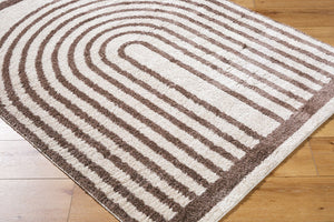 Livabliss Fossay Plush Polyester Shag Rug Art Deco Machine Woven High Pile Entryway Accent Light Beige, Da 2' x 2'11" FSG2310-2211