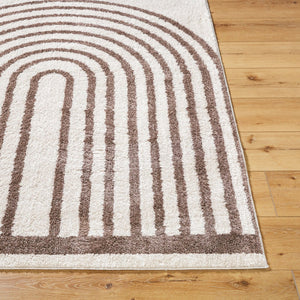 Livabliss Fossay Plush Polyester Shag Rug Art Deco Machine Woven High Pile Entryway Accent Light Beige, Da 2' x 2'11" FSG2310-2211