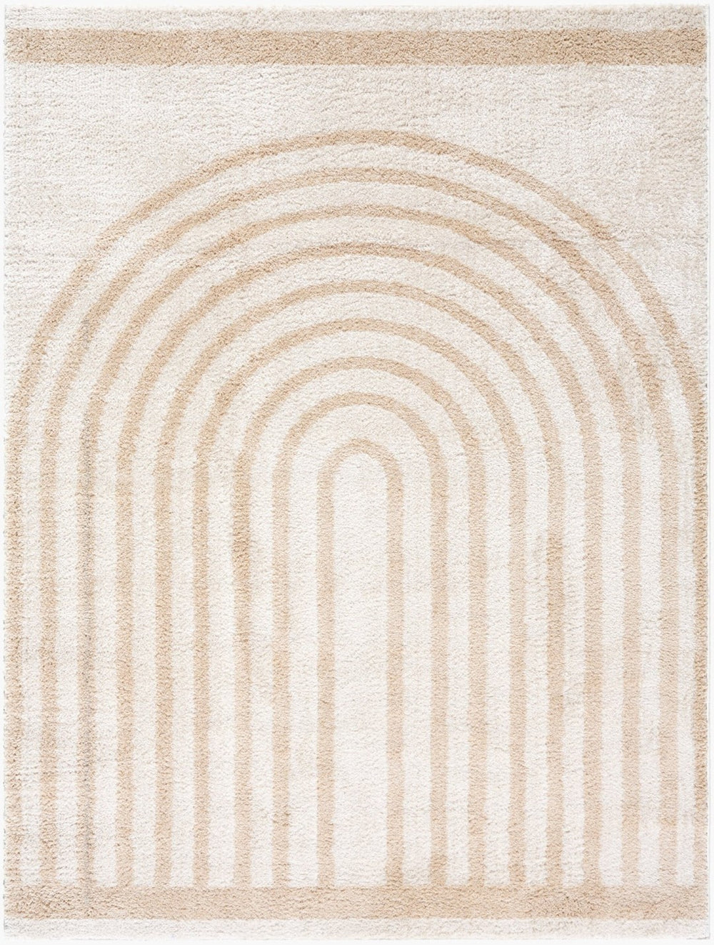Livabliss Fossay Shag Polyester Area Rug Machine Woven Plush Pile for Bedroom or Bath Light Beige, Be 2' x 2'11" FSG2311-2211