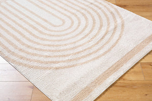 Livabliss Fossay Shag Polyester Area Rug Machine Woven Plush Pile for Bedroom or Bath Light Beige, Be 2' x 2'11" FSG2311-2211
