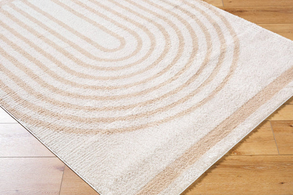 Livabliss Fossay Shag Polyester Area Rug Machine Woven Plush Pile for Bedroom or Bath Light Beige, Be 2' x 2'11" FSG2311-2211