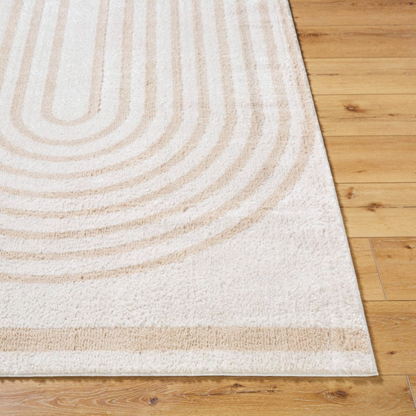 Livabliss Fossay Shag Polyester Area Rug Machine Woven Plush Pile for Bedroom or Bath Light Beige, Be 2' x 2'11" FSG2311-2211
