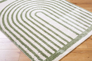 Livabliss Fossay Plush Polyester Shag Rug Art Deco Style Machine Woven Entryway Accent Light Beige, Gr 7'10" x 10' FSG2312-71010
