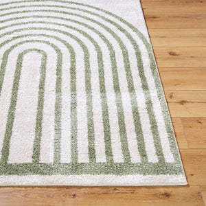 Livabliss Fossay Plush Polyester Shag Rug Art Deco Style Machine Woven Entryway Accent Light Beige, Gr 7'10" x 10' FSG2312-71010