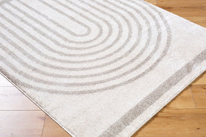 Livabliss Fossay Art Deco Shag Rug Machine Woven Polyester High Pile Bohemian Bedroom Accent Light Beige, Me 2' x 2'11" FSG2313-2211