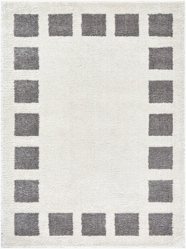 Livabliss Fossay Art Deco High Pile Shag Rug Turkish Woven Polyester for Bedroom or Reading Nook Light Beige, Ch 7'10" x 10' FSG2316-71010