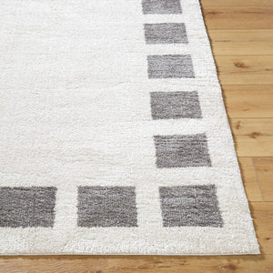 Livabliss Fossay Art Deco High Pile Shag Rug Turkish Woven Polyester for Bedroom or Reading Nook Light Beige, Ch 7'10" x 10' FSG2316-71010