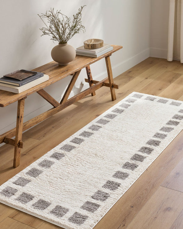 Livabliss Fossay Art Deco High Pile Shag Rug Turkish Woven Polyester for Bedroom or Reading Nook Light Beige, Ch 7'10" x 10' FSG2316-71010