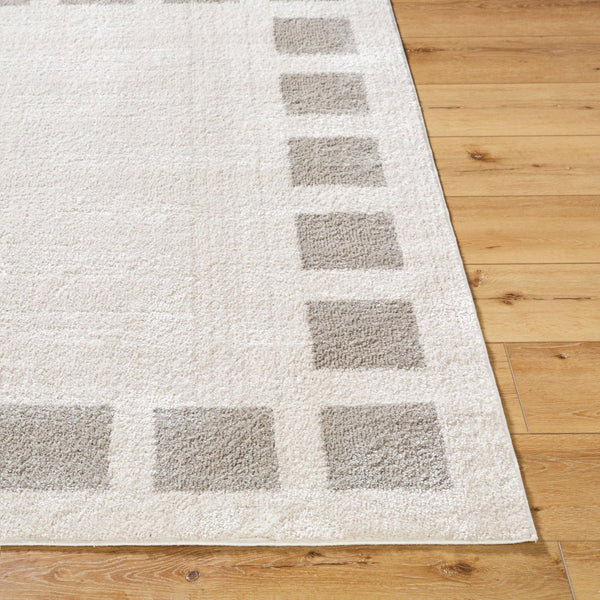 Livabliss Fossay Art Deco High Pile Shag Rug Plush Polyester Accent for Entryway or Bedside Light Beige, Me 5'3" x 7' FSG2317-537