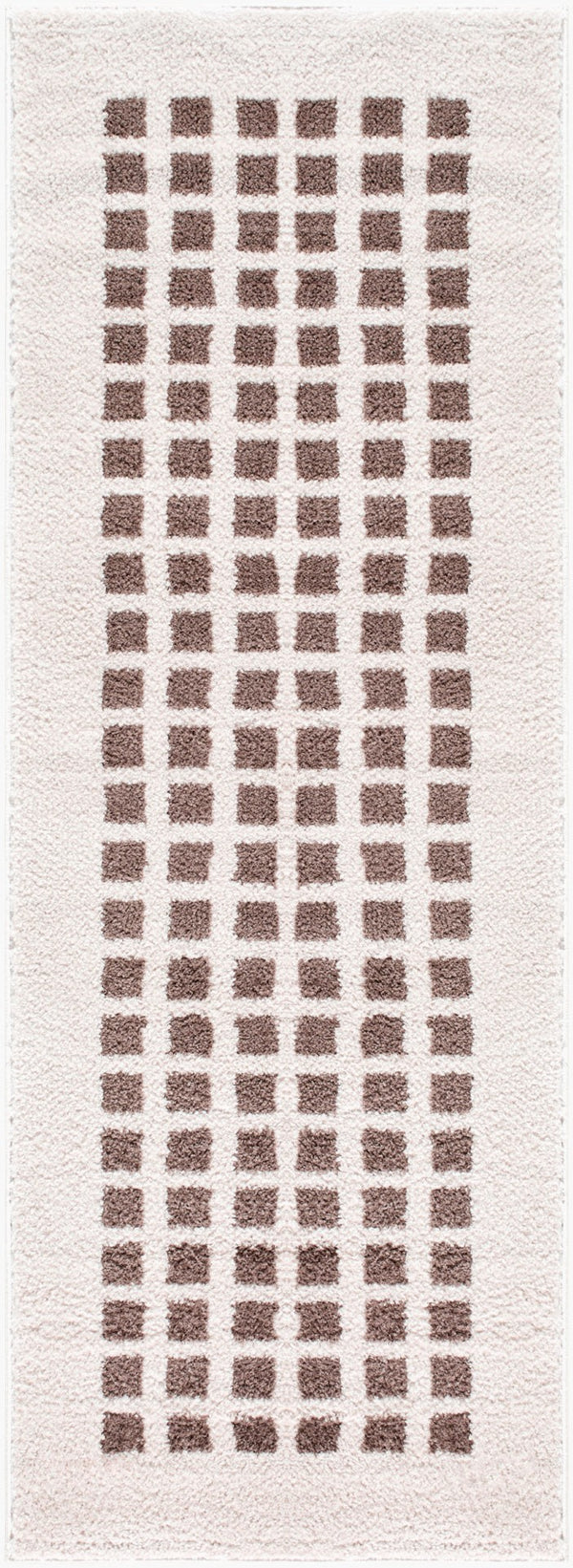 Livabliss Fossay Art Deco Shag Rug Turkish Woven Polyester Plush Pile Entryway Accent Light Beige, Da 2'7" x 7'3" FSG2318-2773