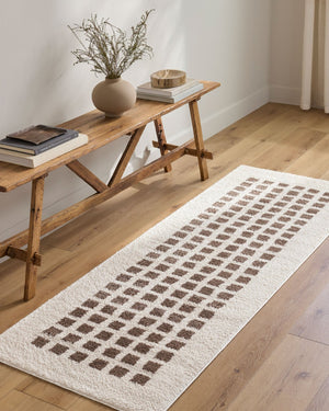 Livabliss Fossay Art Deco Shag Rug Turkish Woven Polyester Plush Pile Entryway Accent Light Beige, Da 7'10" x 10' FSG2318-71010