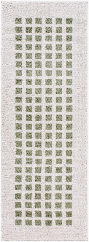 Livabliss Fossay Art Deco Shag Rug Plush High Pile Polyester Accent for Bedside or Entryway Light Beige, Gr 2'7" x 7'3" FSG2320-2773