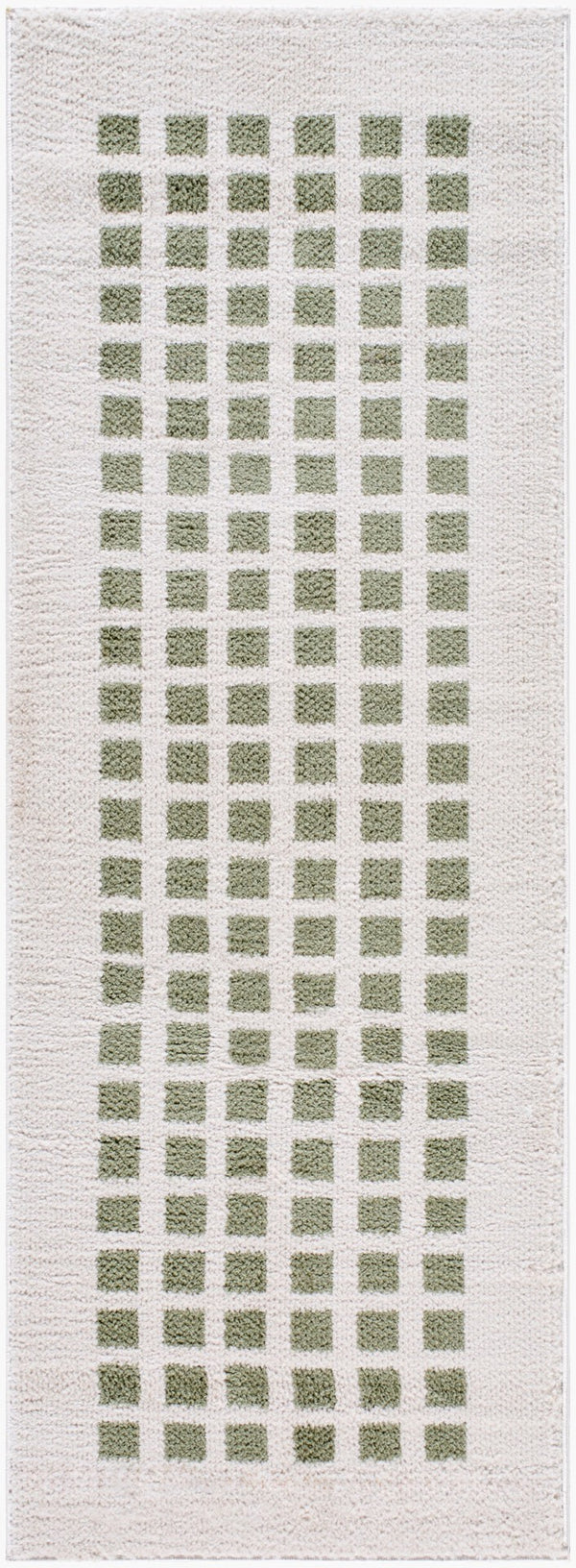 Livabliss Fossay Art Deco Shag Rug Plush High Pile Polyester Accent for Bedside or Entryway Light Beige, Gr 2'7" x 7'3" FSG2320-2773