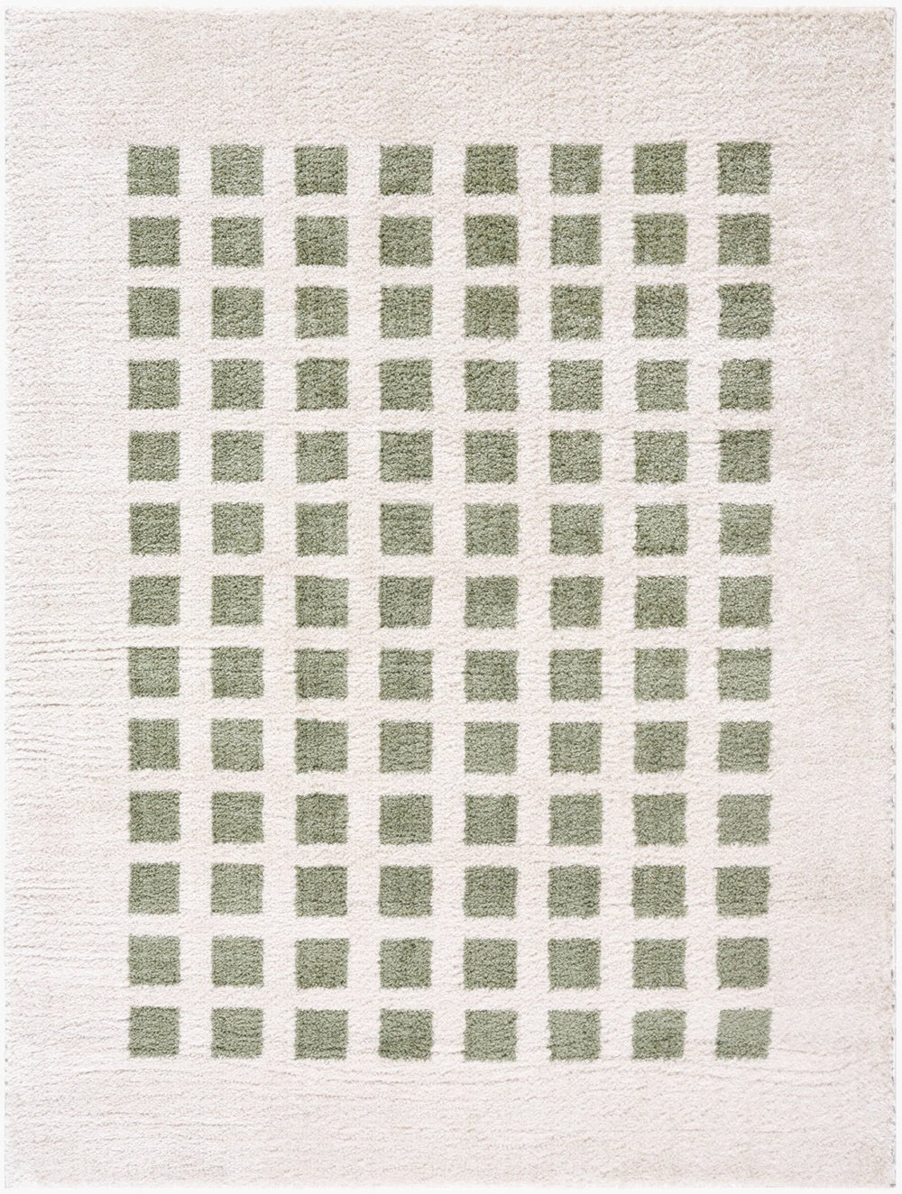 Livabliss Fossay Art Deco Shag Rug Plush High Pile Polyester Accent for Bedside or Entryway Light Beige, Gr 5'3" x 7' FSG2320-537