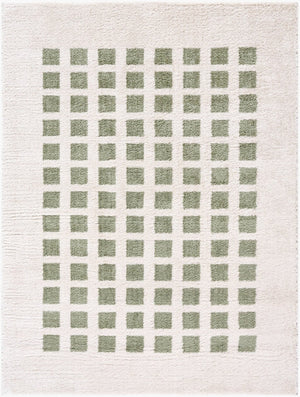 Livabliss Fossay Art Deco Shag Rug Plush High Pile Polyester Accent for Bedside or Entryway Light Beige, Gr 5'3" x 7' FSG2320-537