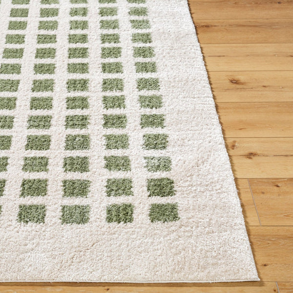 Livabliss Fossay Art Deco Shag Rug Plush High Pile Polyester Accent for Bedside or Entryway Light Beige, Gr 5'3" x 7' FSG2320-537