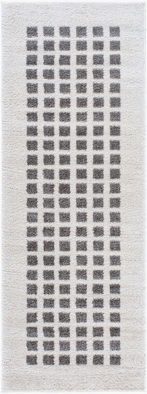 Livabliss Fossay Art Deco Shag Rug Plush Polyester High Pile Accent for Entryway Floors Light Beige, Ch 2'7" x 7'3" FSG2321-2773