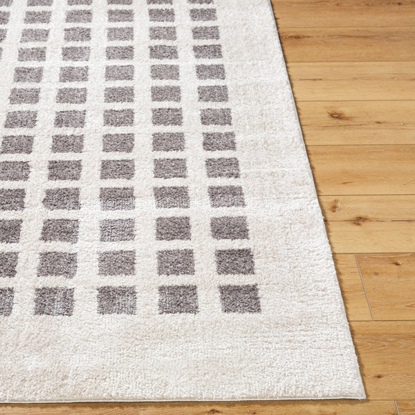 Livabliss Fossay Art Deco Shag Rug Plush Polyester High Pile Accent for Entryway Floors Light Beige, Ch 2'7" x 7'3" FSG2321-2773