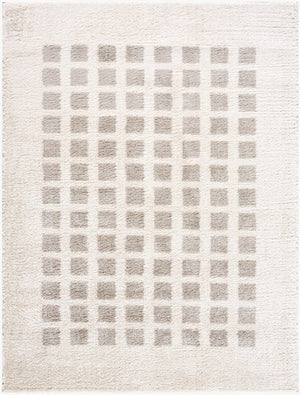 Livabliss Fossay Art Deco Shag Rug Turkish Woven Polyester High Pile Bedroom Accent Light Beige, Me 2' x 2'11" FSG2322-2211