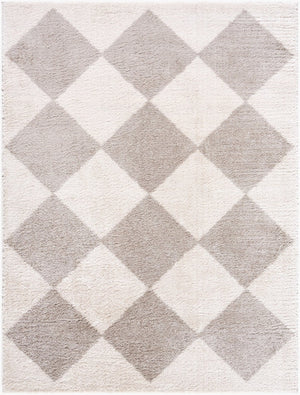 Livabliss Fossay Art Deco High Pile Shag Rug Soft Polyester Entryway Accent Machine Woven Turkey Light Beige, Me 2' x 2'11" FSG2327-2211