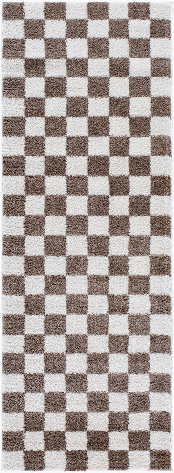 Livabliss Fossay Art Deco High Pile Polyester Shag Rug Woven in Turkey for Entryways Light Beige, Da 2'7" x 7'3" FSG2328-2773
